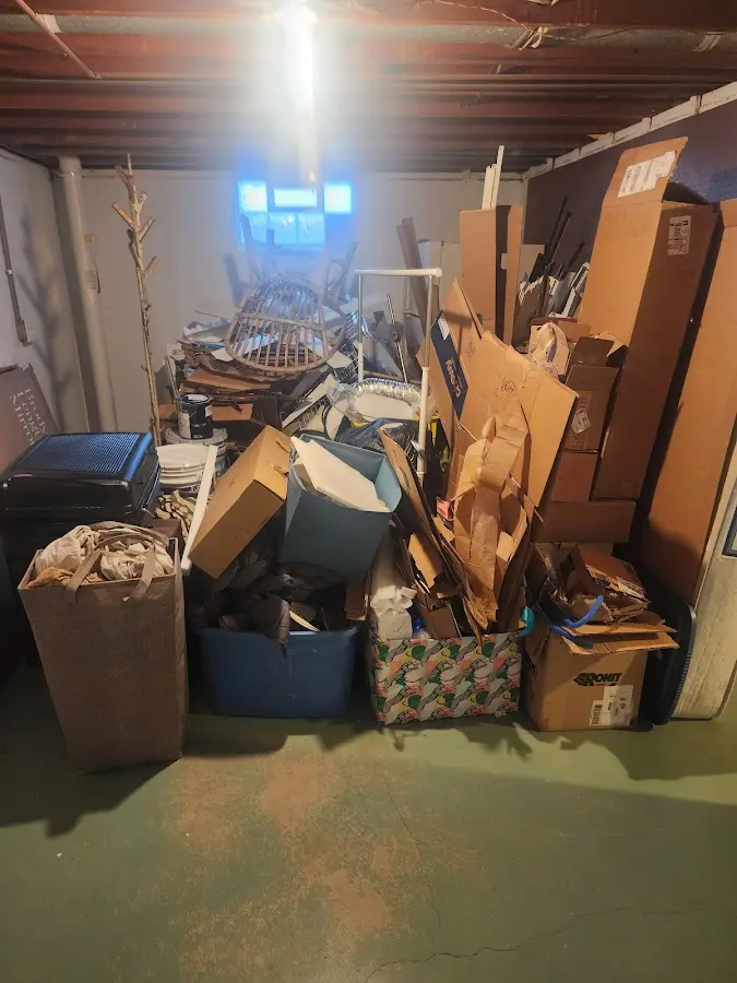 Roll-off dumpster container at job site for Yard Waste Dumpster Rental in Wausau